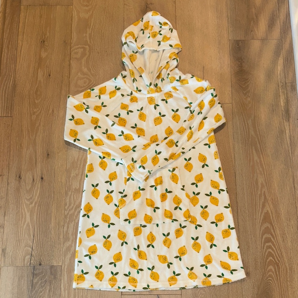 Hannah Anderson Lemon Print Hooded Dress
